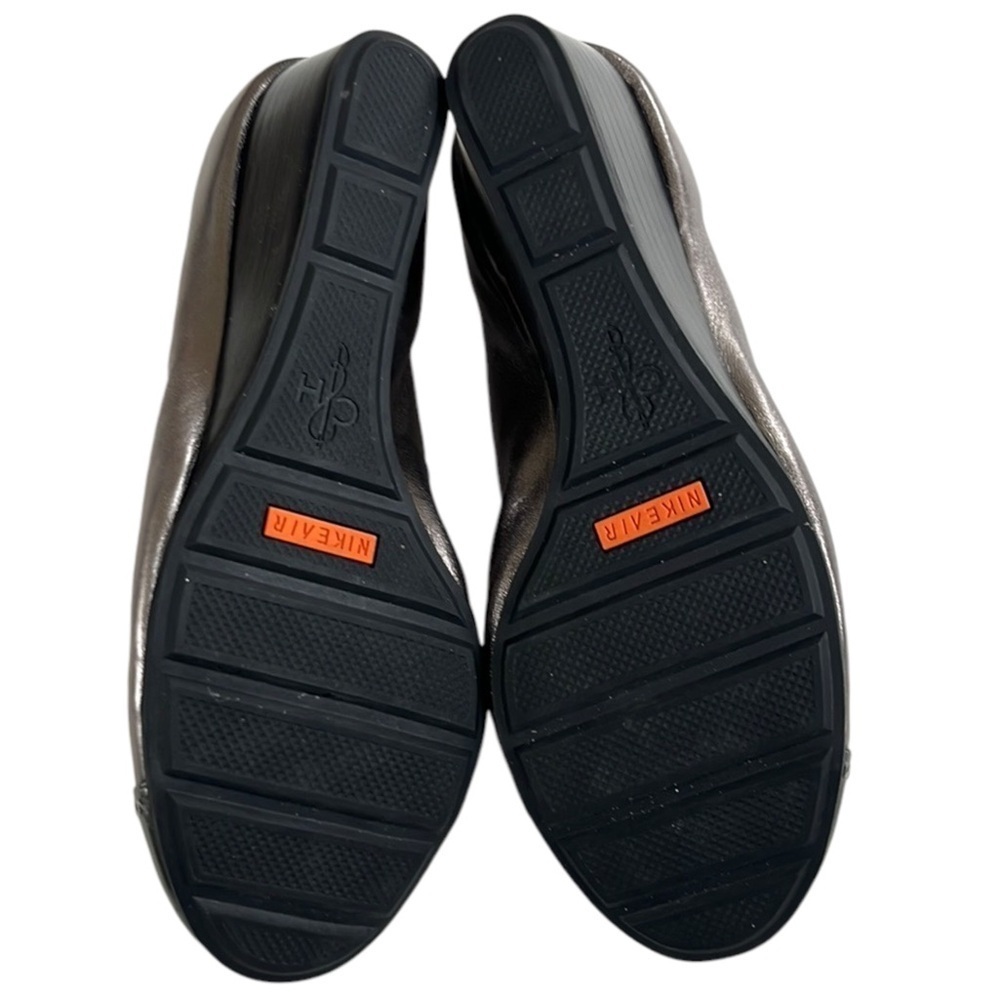 EUC Cole Haan Leather Wedges Size Pewter Size 7 Narrow - Picture 8 of 8